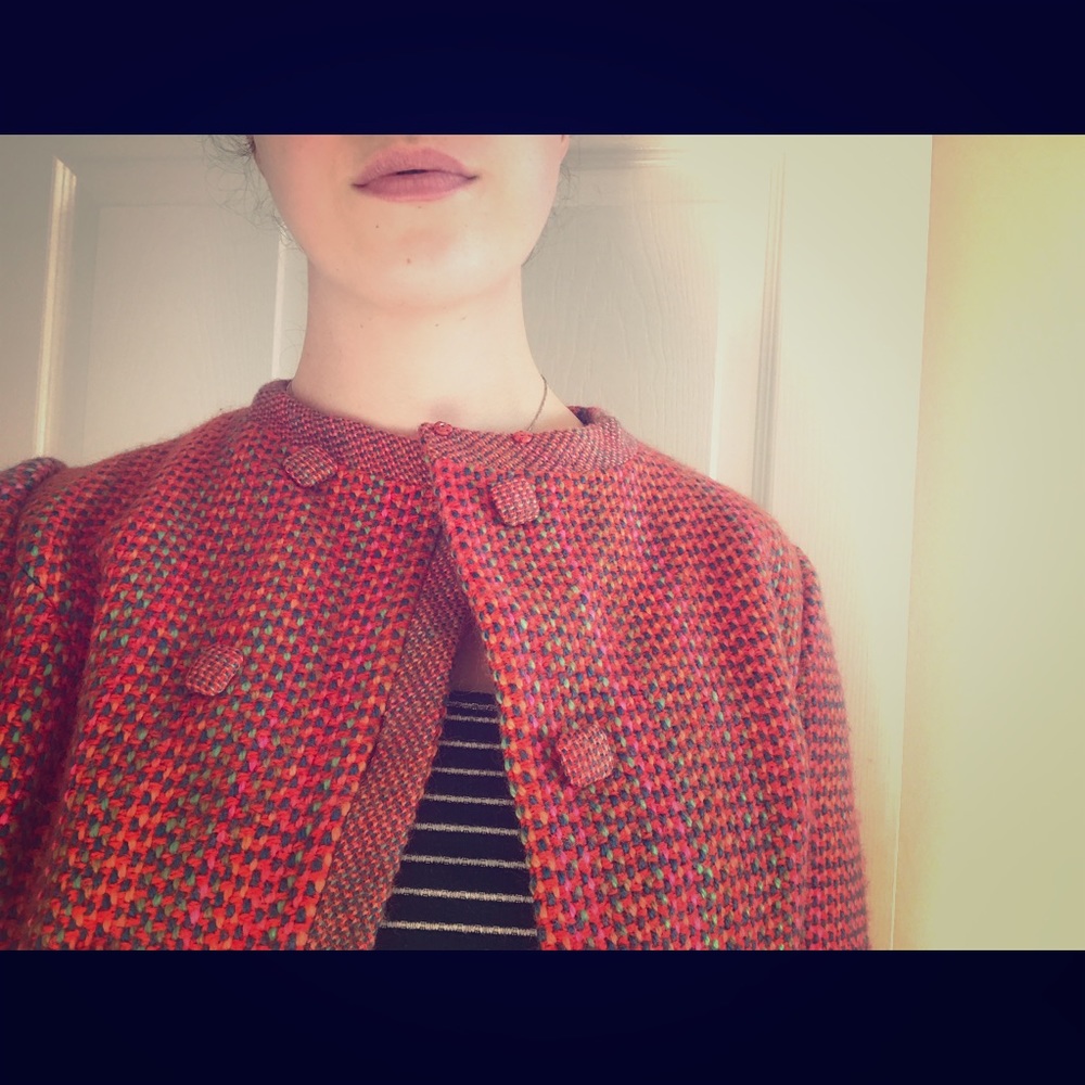 Orange wool jacket